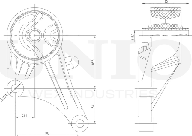 Опора двигателя (Unio). Артикул RMP-15131