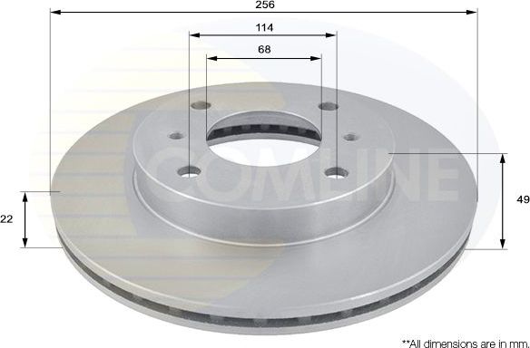 Тормозной диск Comline передний для Nissan Primera P11 1996-2002. Артикул ADC0219V