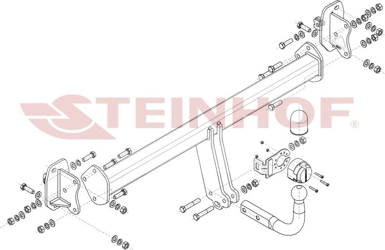 Фаркоп Steinhof для Mercedes-Benz EQC N293 (в т.ч. AMG package) 2020-2026. Артикул M-182
