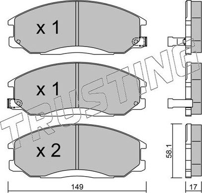 Тормозные колодки Trusting. Артикул 373.0