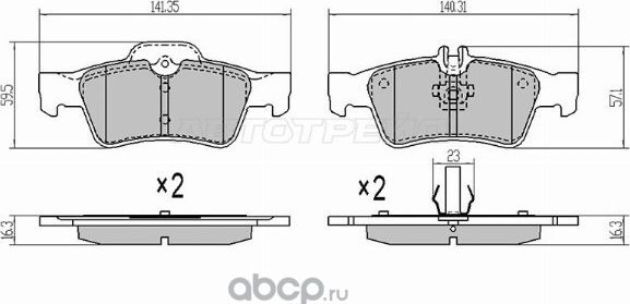 Колодки тормозные Сзади Mercedes-Benz E-Class 02-17  S-Class 98-13  CL-Class 99-06  SL-Class 01 (SAT). Артикул STA0004230230