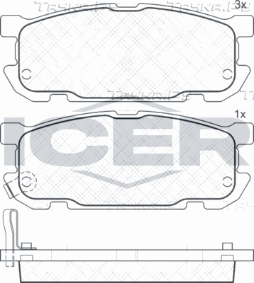 Тормозные колодки Icer. Артикул 181541