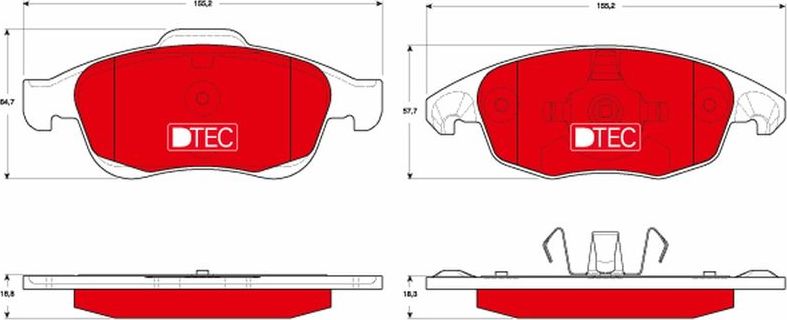 Тормозные колодки TRW DTEC COTEC. Артикул GDB1690DTE