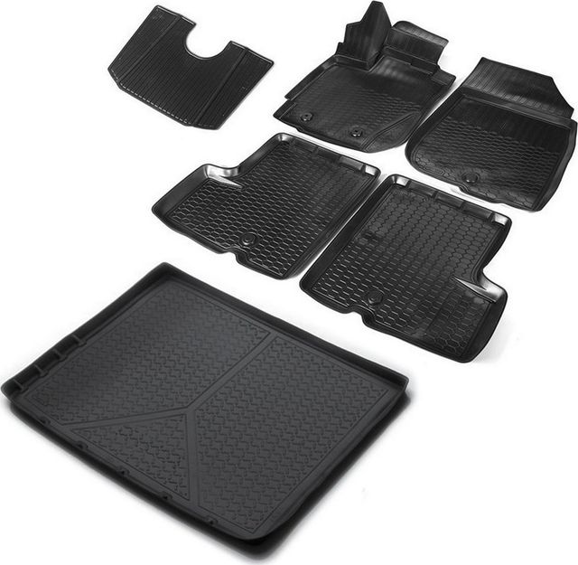 Комплект ковриков Rival для салона и багажника Nissan Terrano III рестайлинг (4WD) 2017-2026. Артикул K14701007-4