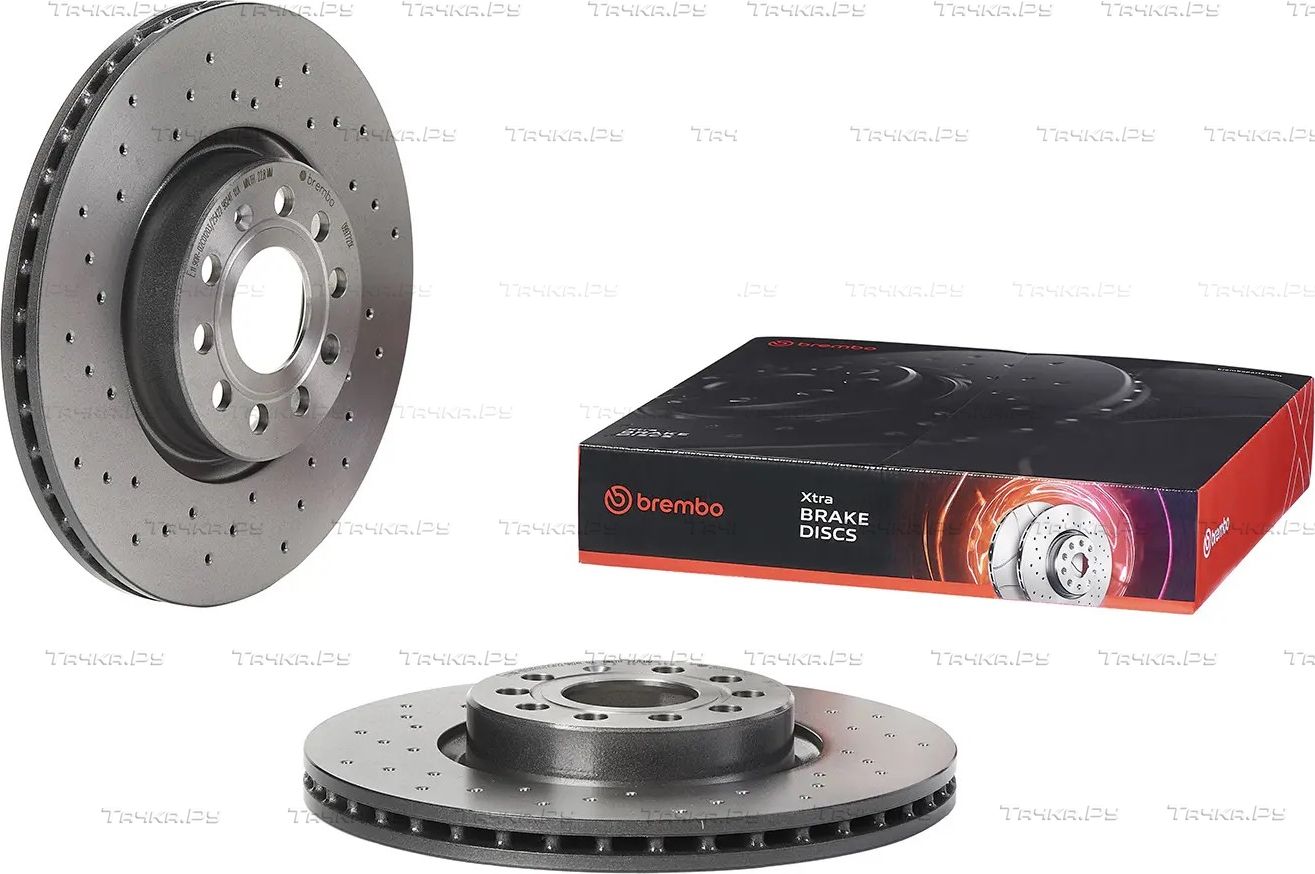 Тормозной диск Brembo XTRA передний для Skoda Superb I 2001-2008. Артикул 09.9772.1X