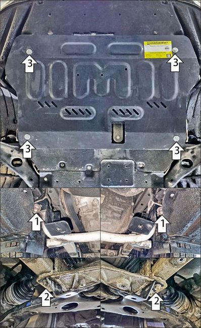 Защита Мотодор для картера и КПП Hongqi H5 2017-2022. Артикул 73905