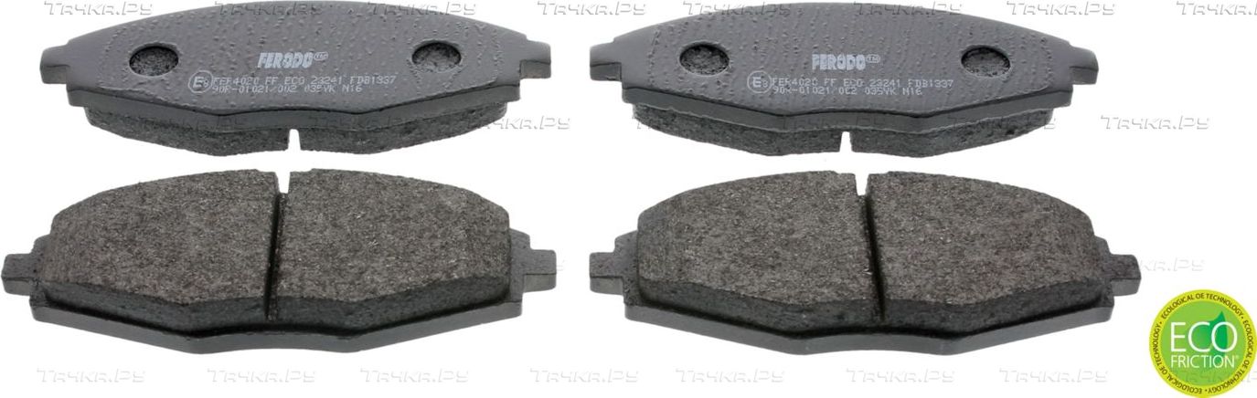 Тормозные колодки Ferodo Premier Eco Friction передние для Jeep Grand Cherokee IV (WK2) 2017-2026. Артикул FDB1337