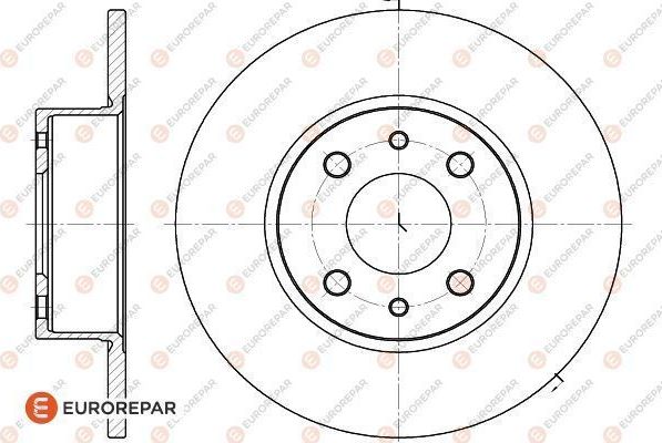Тормозной диск Eurorepar задний для Fiat Stilo 2001-2008. Артикул 1618874480