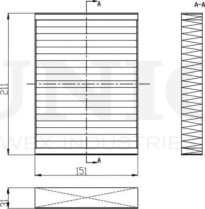 Фильтр салона (Unio). Артикул FLT-40151