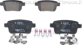 Тормозные колодки Bosch (Low-Metallic) задние для Renault Kangoo II 2008-2026. Артикул 0 986 494 331