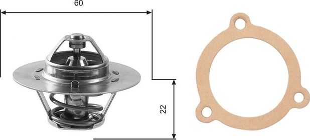 Термостат Gates для Skoda Favorit 1988-1996. Артикул TH12480G1