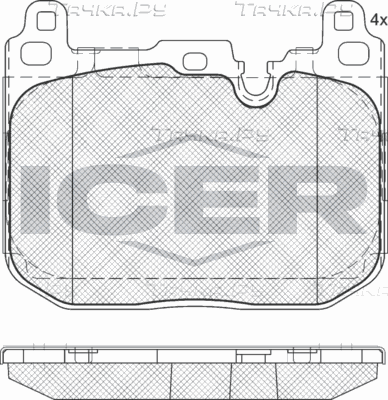 Тормозные колодки Icer передние для BMW X2 I (F39) 2018-2026. Артикул 182093-208