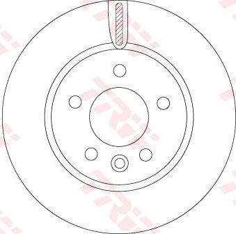 Тормозной диск TRW передний для MAN TGE 2016-2026. Артикул DF6589S