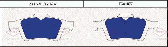 Колодки тормозные OPEL VECTRA C 03- задн. (Tatsumi) Tatsumi. Артикул TCA1077