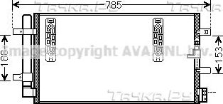 Радиатор кондиционера (конденсатор) AVA для Audi Q5 I (8R) 2008-2017. Артикул AIA5297D