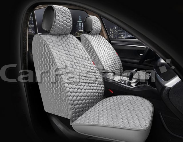 Накидки универсальные CarFashion Sota Front на передние сидения авто, цвет Серый/Серый/Серый. Артикул 26217