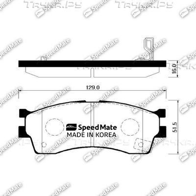 Тормозные колодки SpeedMate передние для Kia Clarus I 1996-2001. Артикул SM-BPK017