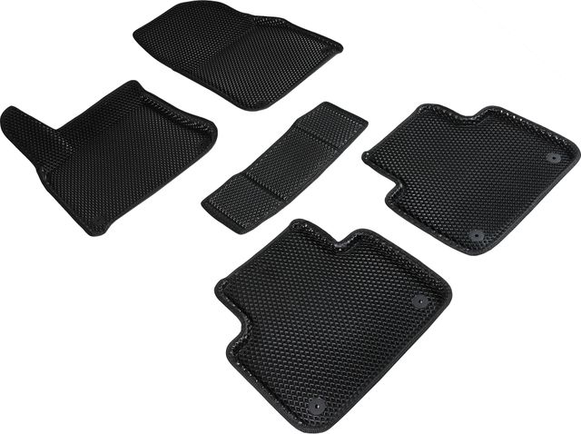 Коврики Seintex 3D EVA Ромб для салона Volkswagen Touareg III 2018-2026 ЧЕРНЫЕ. Артикул 95333