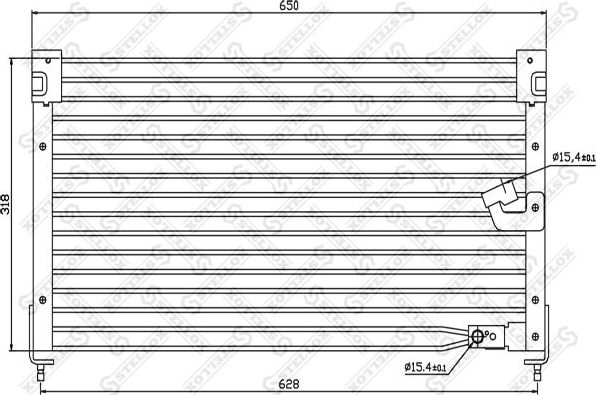 Радиатор кондиционера (конденсатор) Stellox. Артикул 10-45066-SX