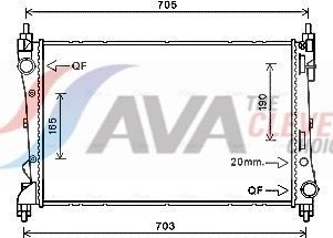 Радиатор охлаждения двигателя AVA ** CLEVER FIT **. Артикул FTA2449