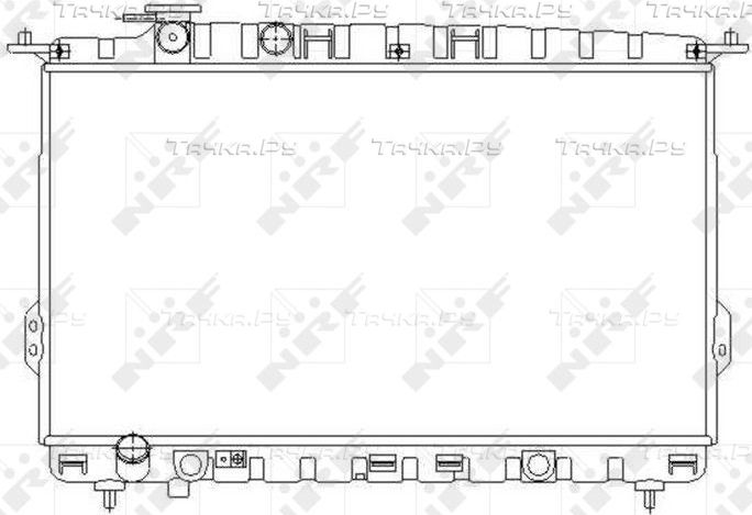 Радиатор охлаждения двигателя NRF для Kia Magentis I 2001-2006. Артикул 53642