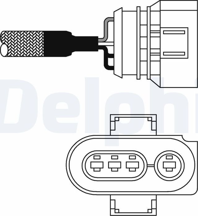 Лямбда-зонд (кислородный датчик) Delphi для Audi A6 I (C4) 1995-1997. Артикул ES10979-12B1