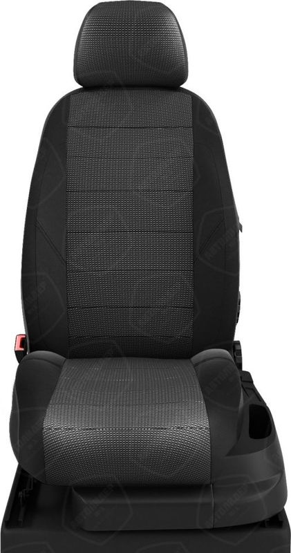 Чехлы Автолидер на сидения для Mitsubishi Grandis 2003-2011 (7 мест), цвет Черный/квадрат. Артикул MI18-0602-JK3