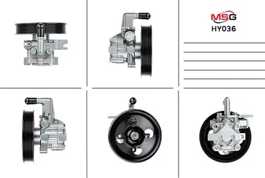 Насос ГУР новый Hyundai Santa Fe 2006-, KIA Sorento 2009 (MSG). Артикул HY036