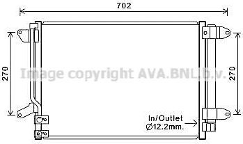 Радиатор кондиционера (конденсатор) AVA (алюминий). Артикул VN5330D