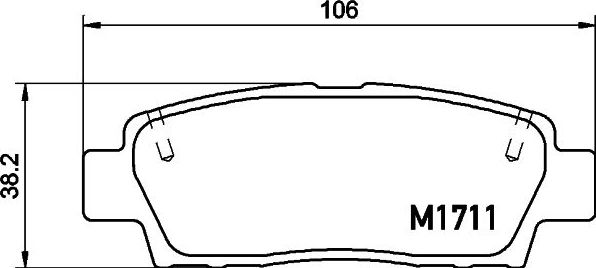 Тормозные колодки Mintex. Артикул MDB1711