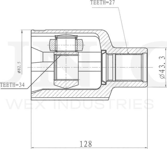 ШРУС внутренний (Unio). Артикул CVJ-30118