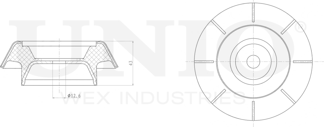 Опора амортизационной стойки (Unio). Артикул RMP-13120
