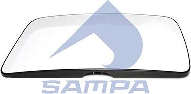 Зеркальное стекло бокового зеркала Sampa левое для Mercedes-Benz Actros MP2 2002-2008. Артикул 201.226