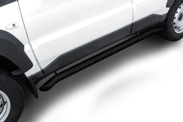 Пороги Slitkoff труба d57 с гибами для для Lada Niva Travel 2020-2026 ЧЕРНЫЕ матовые. Артикул NivTR008B