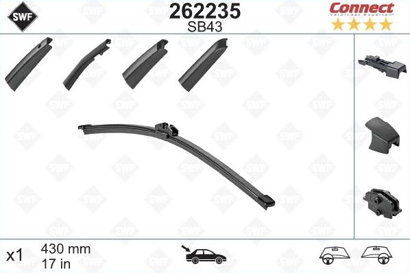Щетка стеклоочистителя (дворник) SWF задняя для MAN TGE 2017-2026. Артикул 262235
