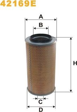 Воздушный фильтр WIX Filters. Артикул 42169E
