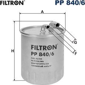 Топливный фильтр Filtron для Chrysler 300C I 2005-2012. Артикул PP 840/6