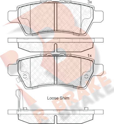 Тормозные колодки R Brake. Артикул RB1934