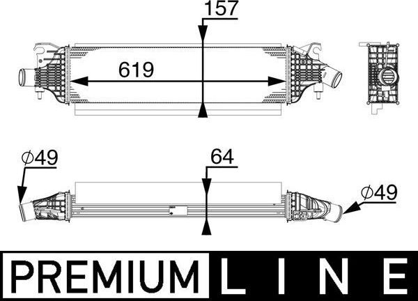 Интеркулер Mahle Premium. Артикул CI 213 000P