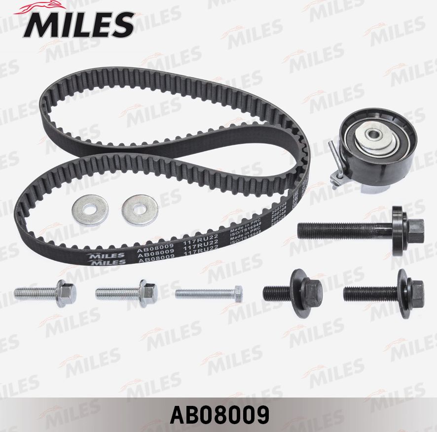 Ремень ГРМ с роликами (комплект) Miles. Артикул AB08009