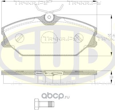 Тормозные колодки G.U.D.. Артикул GBP020800