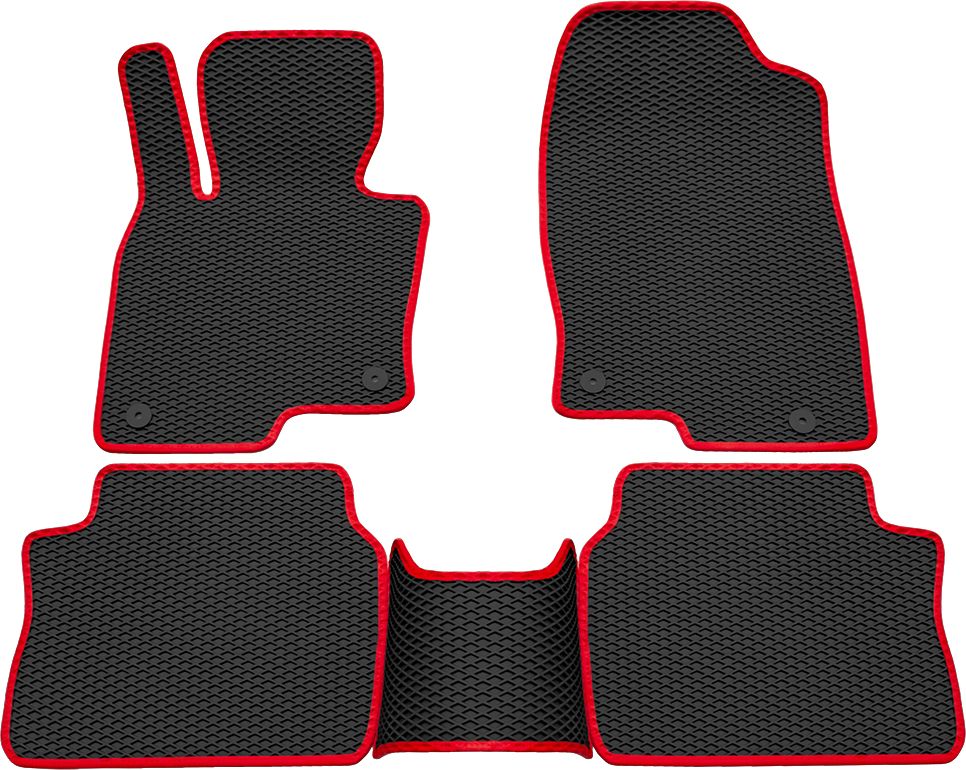 Коврики Rezkon EVA для салона Mazda CX-5 II 2017-2026 Красный кант. Артикул 9023020204