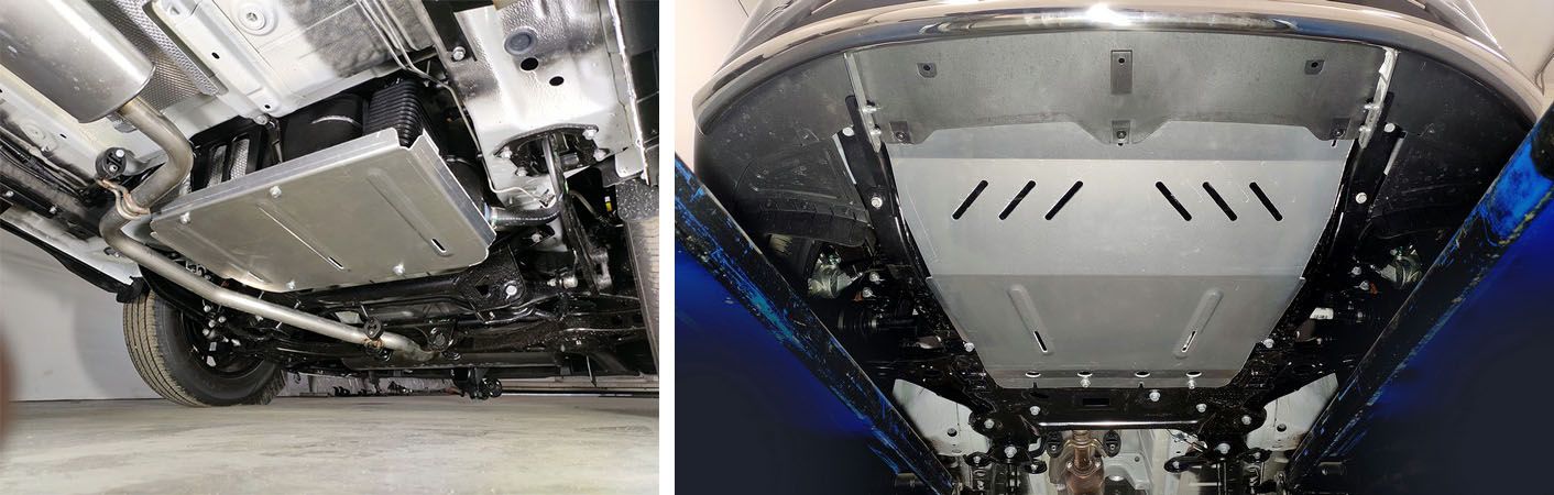 Защита алюминиевая ТСС (4 мм) для картера, КПП, бака и адсорбера Chery Tiggo 7 Pro 2020-2026. Артикул ZKTCC00451K