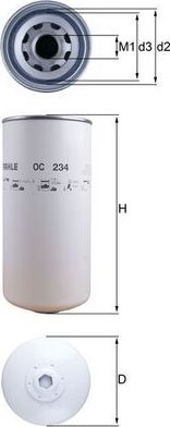Масляный фильтр Mahle. Артикул OC 234
