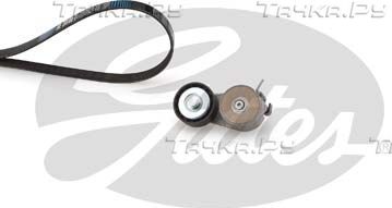Приводной ремень поликлиновой с роликами (комплект) Gates Micro-V® Kit для Fiat Qubo I 2009-2026. Артикул K055PK1148