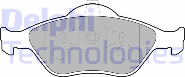 Тормозные колодки Delphi (Low-Metallic). Артикул LP1469