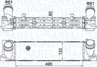 Интеркулер Magneti Marelli для BMW 2 F22 2012-2026. Артикул 351319204900