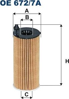 Масляный фильтр Filtron для BMW X3 III (G01) 2017-2026. Артикул OE 672/7A