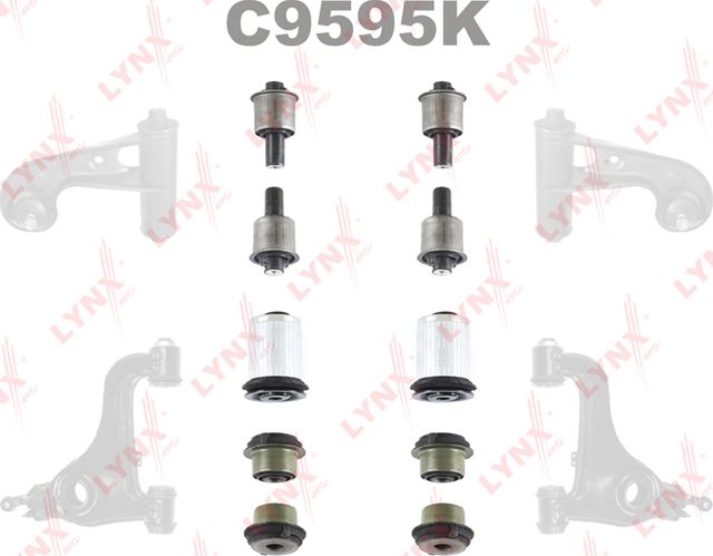 Сайлентблок переднего рычага подвески LYNXauto KIT. Артикул C9595K