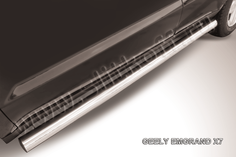 Пороги Slitkoff труба d76 для Geely Emgrand X7 2011-2016. Артикул z
